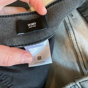 Express skinny high rise jeans - faded black/gray